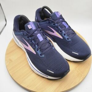 Brooks Adrenaline GTS 22 Womens Navy Purple Running Shoes 1203531B514 Size 10